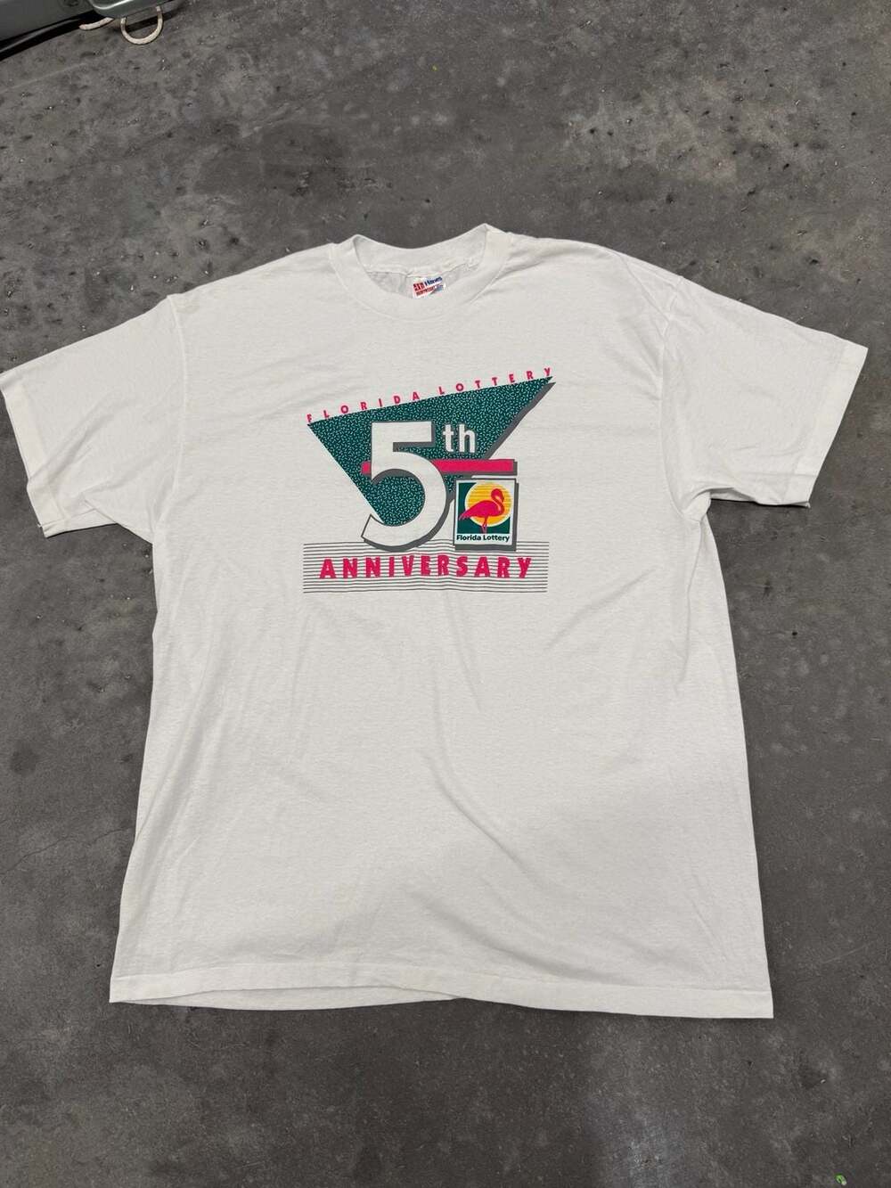 Hanes Florida Lottery 5th Anniversary T-Shirt